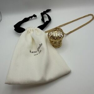 KATE SPADE Love Birds Large Birdcage Necklace 32" Long New in Dust Bag
